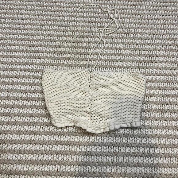 Bershka White Crotchet Top - Picture 3 of 4